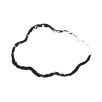 white cloud with line style charcoal png
