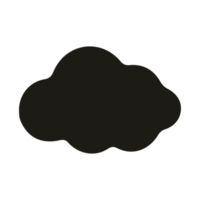 nube negro sólido png