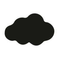 nube negro sólido png