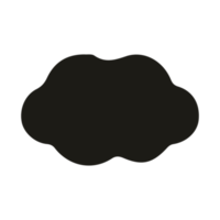 wolk zwart solide png