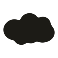 nube negro sólido png