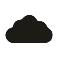 nube negro sólido png