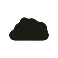 nube negro sólido png