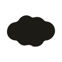 nube negro sólido png