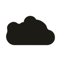 nube negro sólido png