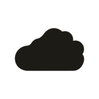 nube negro sólido png