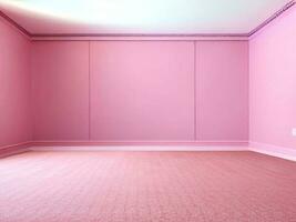 AI Generative. luxury a pink wall empty room background, home living. Ai generated photo