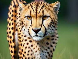 ai generative a potrait cheetah close up. ai generated photo