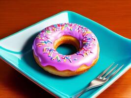 food round donut. ai generative photo