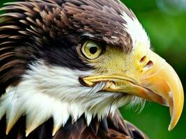 ai generativo un cabeza águila potrait cerca arriba. ai generado foto