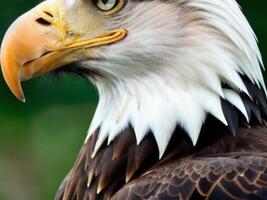 ai generativo un cabeza águila potrait cerca arriba. ai generado foto