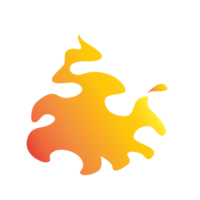 gradient orange fire flame png