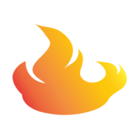 gradient orange fire flame png