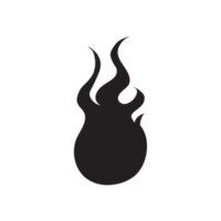 negro fuego marco png