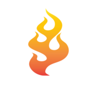 gradient orange fire flame png