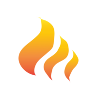 gradient orange fire flame png