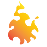 gradient orange fire flame png