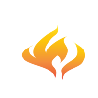 Gradient Orange Feuer Flamme png