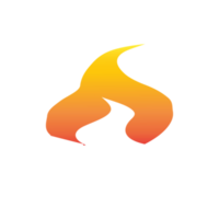 gradient orange fire flame png