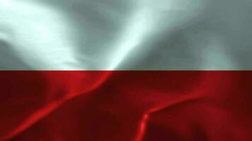 winken Stoff Textur Flagge von Polen Satin- Animation video