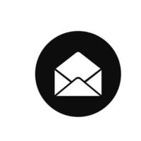 Message Icon. Email or News Illustrations - Vector, Sign and Symbol. black glyph icon. vector