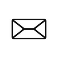 Message Icon. Email or News Illustrations - Vector, Sign and Symbol. black line icon. vector