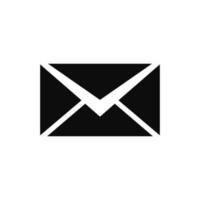 Message Icon. Email or News Illustrations - Vector, Sign and Symbol. black glyph icon. vector