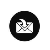 Message Icon. Email or News Illustrations - Vector, Sign and Symbol. black glyph icon. vector