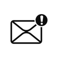 Message Icon. Email or News Illustrations - Vector, Sign and Symbol. black line icon. vector