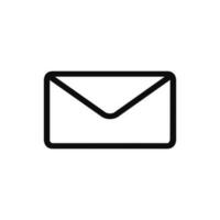 Message Icon. Email or News Illustrations - Vector, Sign and Symbol. black line icon. vector