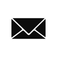 mensaje icono. correo electrónico o Noticias ilustraciones - vector, firmar y símbolo. negro glifo icono. vector