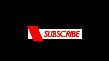 YouTube Subscribe Button Animation with H-264 Alpha Matte Channel video