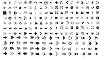 Arrows big black set icons. Arrow icon. Arrow vector collection. Arrow. Cursor. Modern simple arrows. Vector illustration