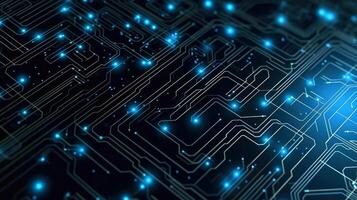Close-up of circuit board. Electronic computer hardware technology. Motherboard digital chip. blurred concept, illustration photo