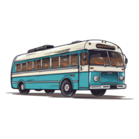 retro bus illustratie png