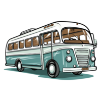 retro ônibus ilustração png