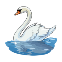 cisne nadando no lago png