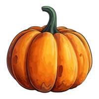 Halloween pumpkin sticker style png