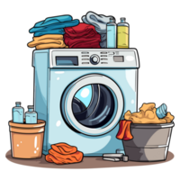 washing machine and laundry, laundry sticker png