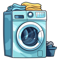 het wassen machine en de was, wasserij sticker png