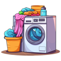 washing machine and laundry, laundry sticker png