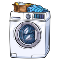 het wassen machine en de was, wasserij sticker png