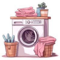 washing machine and laundry, laundry sticker png