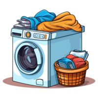 washing machine and laundry, laundry sticker png