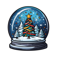 snow globe with winter scene png