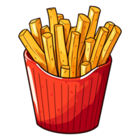 francés papas fritas en papel Cubeta png