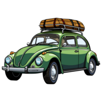 scarabée classique voiture avec une toit grille illustration png