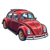 escarabajo clásico coche con un techo estante ilustración png
