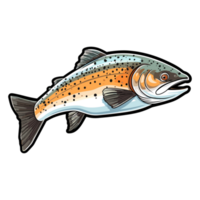 Trout fish illustration, Jumping fish, freshwater sportfishing png