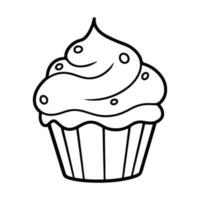 Snack muffin icon simple cake food vector